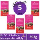 Kit C/5 Stikadinho Morangocoberto12,3g
