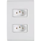 Kit c/ 5 tomada dupla 10a c/ placa 4 x 2 liz tramontina