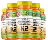 KIT C/5 Un. Vitamina K2 Mk7 Menaquinona 500mg 60 Cápsulas Vegano - Unilife