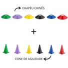 Kit C/ 5 Unidades Cone Demarcatório Cone Chapéu Chinês + Kit c/ 5 cones agililidade