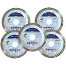 Kit c/ 5 Unidades do Disco de Corte Diamantado 4.3/8 105 mm Fino para Porcelanato Turbo PRO BOSCH