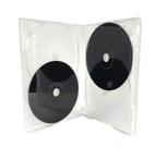 Kit c/5 unidades- estojo / box dvd scanavo quadruplo transparente