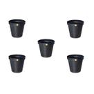 Kit c/ 5 vaso redondo rattan preto 36lt anti dengue