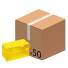 Kit c/ 50 Caixa de Luz 4x2 Embutir Amarela