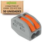 Kit c/ 50 conector 2p linha 222-412 32a wago