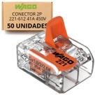 KIT C/ 50 Conector P/ CHUVEIRO 2P 221-612 41A 450V Wago