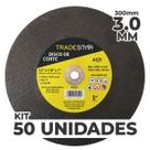 Kit c/ 50 Disco de Corte Metal 12" 300x3,0 mm Furo 25,04 mm