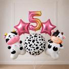 Kit c/ 6 Balões Decoração Vaquinha Fazendinha aniversarios festas mesversarios Número:KIT 5 Kit c/ 6 Balões Decoração Vaquinha Fazendinha aniversarios festas mesversarios Número:KIT 5