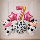 Kit c/ 6 Balões Decoração Vaquinha Fazendinha aniversarios festas mesversarios Número:KIT 7 Kit c/ 6 Balões Decoração Vaquinha Fazendinha aniversarios festas mesversarios Número:KIT 7