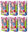 Kit c/ 6 Boneca bebezao que fala e faz sons de bebe chora ri Colecao Sapekinhas Primeiros Sons