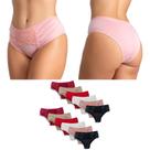 Kit c/ 6 Calçola Tapa Bumbum Calcinha Senhora Conforto Renda Vera 400