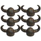 Kit c/6 Capacete Viking Dourado Fantasia Nórdico Cosplay