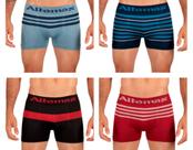 Kit C/6 Cueca Altomax Box Boxer Poliéster Elastano