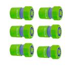 Kit C/6 Engate Rápido Mangueira Jardim 3/4 C/bloqueador