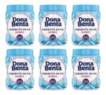 Kit C/6 Fermento Tradicional Dona Benta Em Pó Químico 100g