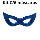 Kit C/6 Máscaras Gigante Carnaval Azul 73CM Carnaval Kit C/6 Máscaras Gigante Carnaval Azul 73CM Carnaval