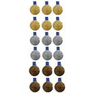 Kit C/6 Medalhas de Ouro + 6 Medalhas de Prata + 6 Medalhas de Bronze M43