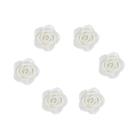 Kit C/6 Miçangas em Plástico Flor Rosa Branca 2 cm