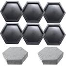 Kit c 6 Molde p Piso Liso Reto Drenante Intertravado Concreto DIY 25X25X6 Sextavado Octagonal Estrela