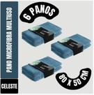 Kit C/ 6 Panos Mega Panão Em Microfibra Multiuso Azul - Tipo Toalha - Vidros - Secagem Automotiva Kit C/ 6 Panos Mega Panão Em Microfibra Multiuso Azul - Tipo Toalha - Vidros - Secagem Automotiva
