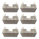 Kit C/ 6 Peças - Pé Para Para Guarda Roupa Comoda De 5cm Branco