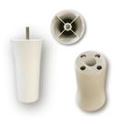 Kit c/6 Pés Turim para Cama Box 12cm - Plástico Resistente