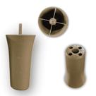 Kit c/6 Pés Turim para Cama Box 12cm - Plástico Resistente