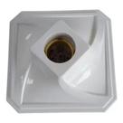 Kit C/ 6 Plafonier Plafon Quadrado Branco E27 Bocal Porcelana Bivolt