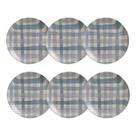 Kit c/ 6 Pratos Rasos Porto Brasil Linha Nordica 26,5 cm