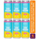 Kit c/ 6 Refrigerante Vegano Natural DÊVI Limão Siciliano 269ml
