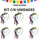 Kit c/6 Tiaras Chapéu Palha Festa Junina Caipira Girassol