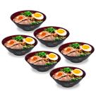 Kit C/6 Tigelas Japonesa para Lámen Detalhe Folhas