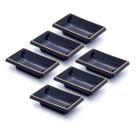 Kit C/6 Tigelas Nozoki Japonesas Para Shoyu Cor Preto