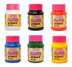 Kit C/ 6 Tintas Pva Fosca P/ Artesanato 37ml Acrilex Kit C/ 6 Tintas Pva Fosca P/ Artesanato 37ml Acrilex