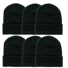 Kit C/6 Touca Gorro Tamine D-12 Duplo Preto Unissex Liso