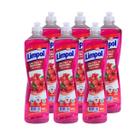 Kit c/ 6 unds detergente limpol gel cereja e hibisco 400g
