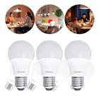 Kit C/ 60 Lampadas Bulbo E27 A60 Bivolt 8w 850lm Branca Fria