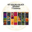 KIT C/7 CX's - Incensos Indiano Goloka Linha BLACK Varetas
