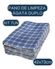 Kit C/ 7 Panos De Chão Xadrez Grande 100% Algodão 42x73cm