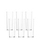 Kit c 8 Copos Long Drink em PP e 8 Canudos em Aço Inox Vemplast