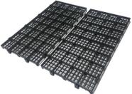 Kit C/8 Estrados Piso Palete Plastico Preto 1 Metro Por Kit - Preto