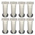 Kit C/ 8 Peças - Pe Para Armario França 14 a 17cm Branco