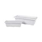 Kit C/9 Floreiras Caneladas 50 cm Cinza Decorativo - BRASAMI