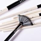 Kit C/ 9 Pinceis Variados Sintetico Branco/preto Hb-3357a