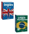 Kit C/ Dicionário Inglês E Português - Português E Inglês + Dicionário Língua Portuguesa Edições Revistas E Atualizadas