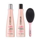 Kit C.Kamura Defrizz com Shampoo, Condicionador e Escova Hair Free