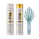 Kit C.Kamura Intense One 24K Shampoo, Condicionador e Escova