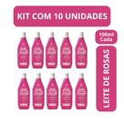 Kit c10 loçao corporal leite de rosas tradicional 100ml