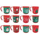 KIT C12 Canecas Natal 200ml Lembrança Presente PapaiNoel