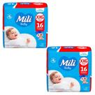 Kit C2 Fralda Descartável Tam XXG Jumbinho - Mili Baby